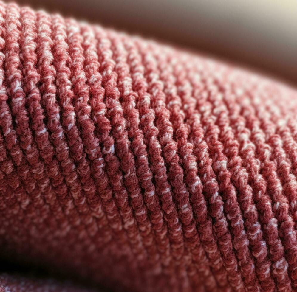 AI generated close up of a red velvet fabric, photo