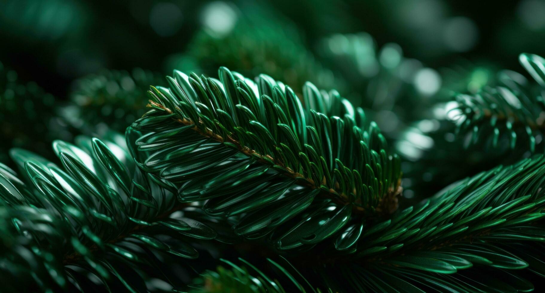 AI generated closeup of a christmas tree, photo