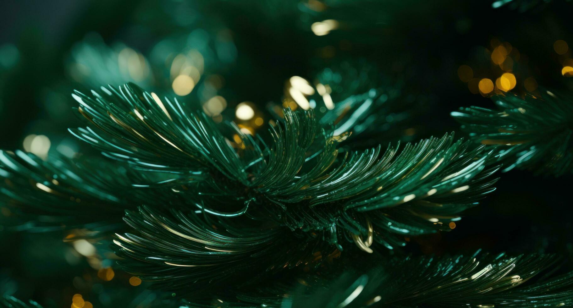 AI generated closeup of a christmas tree, photo