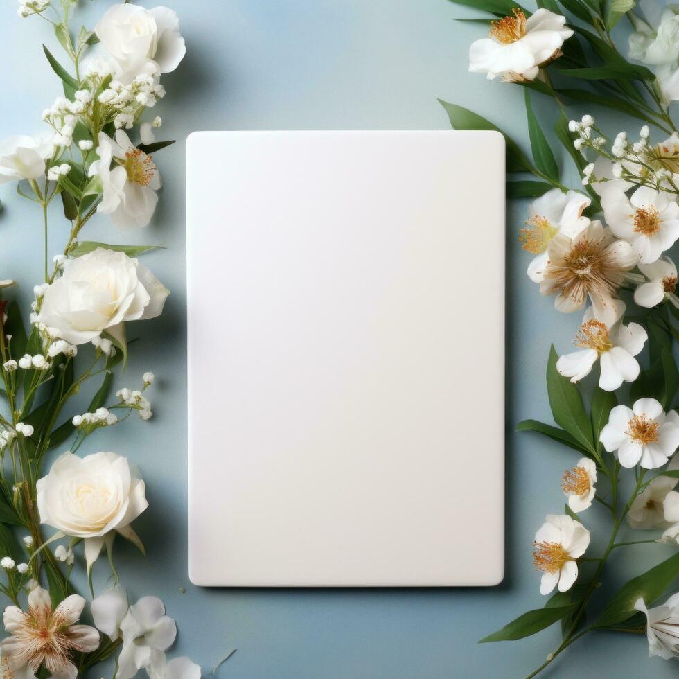 AI generated floral tablet mock up free case templates for artists, photo