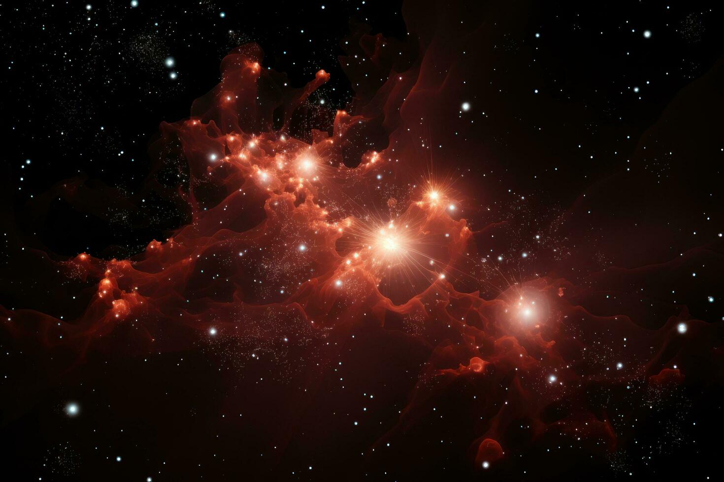 AI generated large cluster with stars is seen, photo