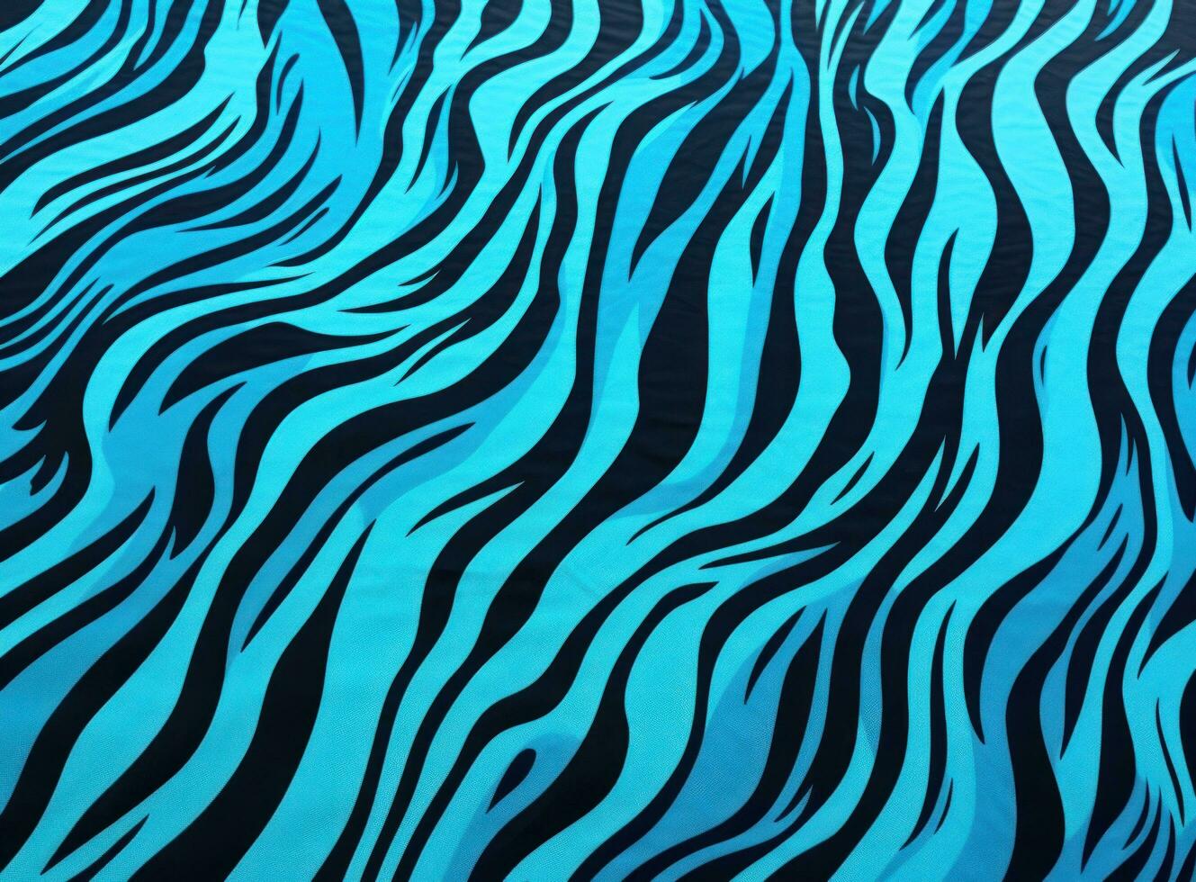 AI generated zebra print fabric on blue, photo