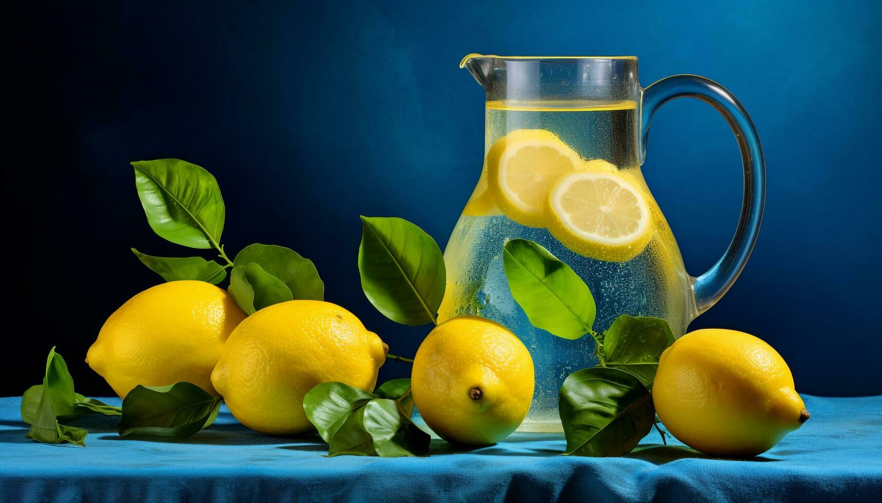 AI generated lemon water splash serum photo