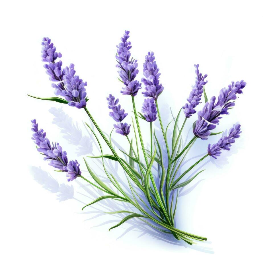 AI generated lavender flower isolated photo