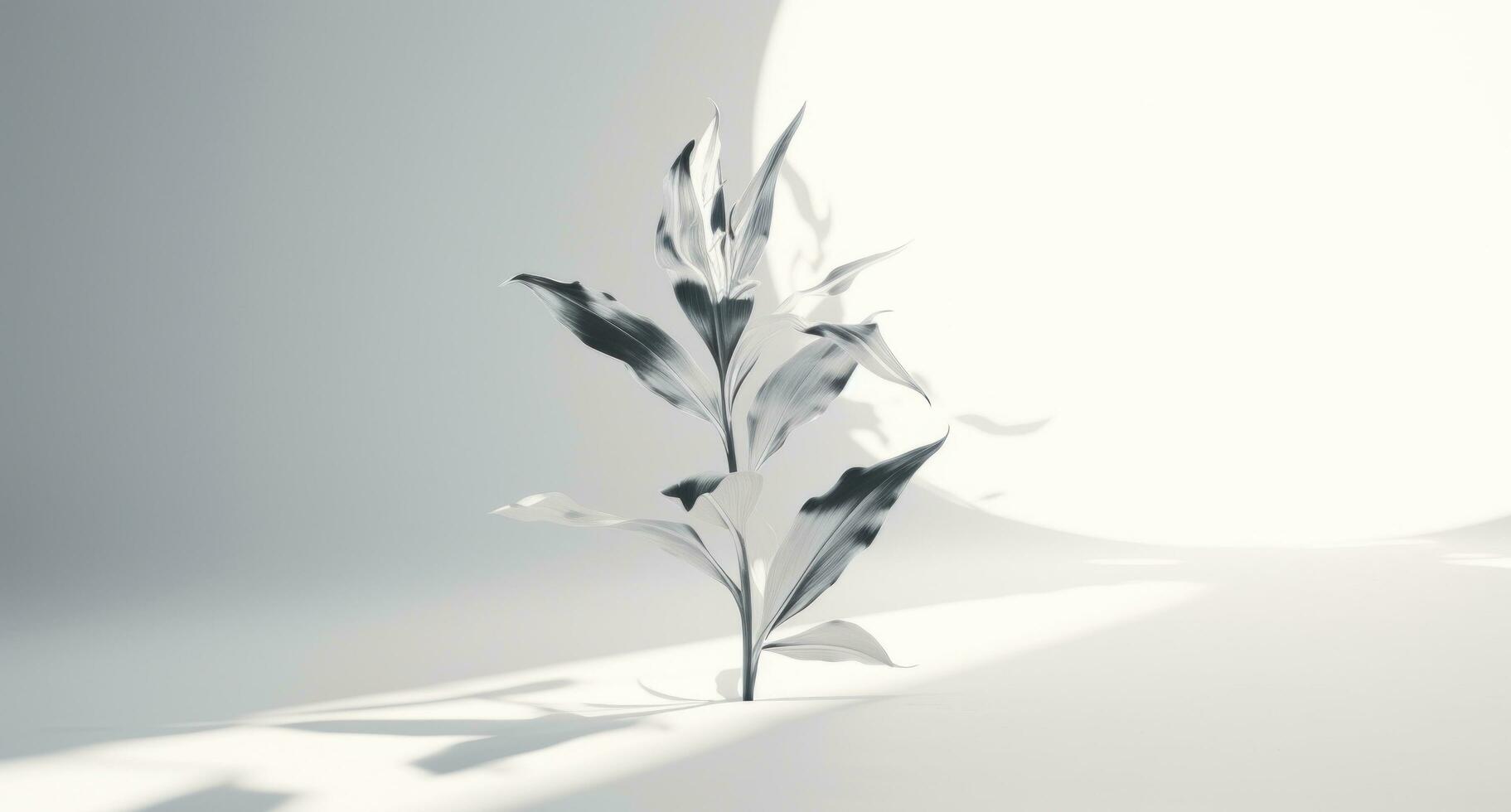 AI generated plant on white background, photo