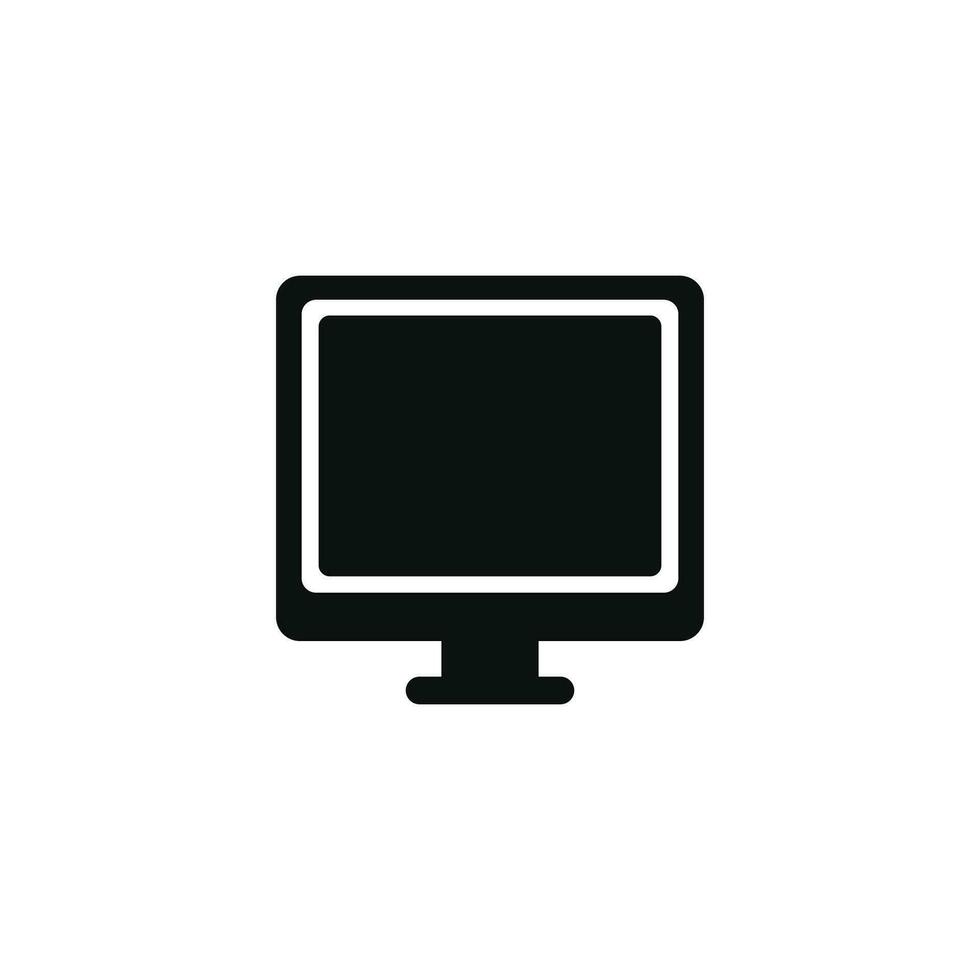 Monitor icon isolated on white background vector