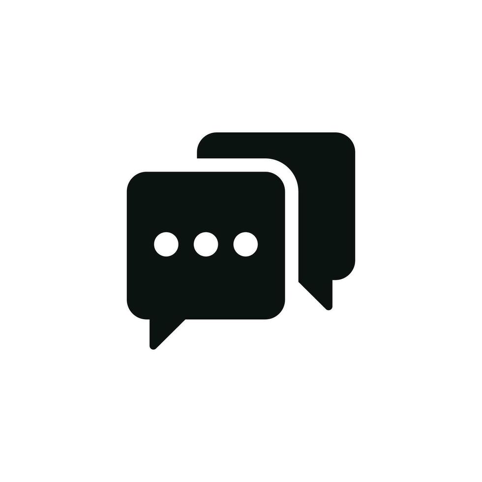 Chat icon isolated on white background vector