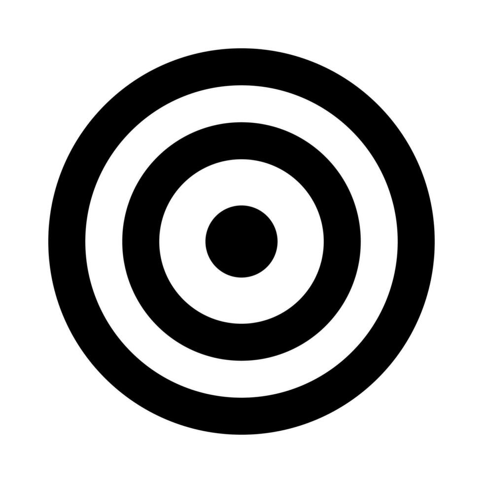 Bullseye icon for target and goals vector