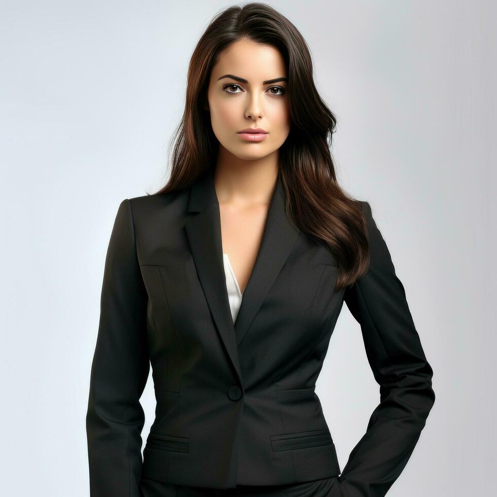AI generated woman in a business suit, photo