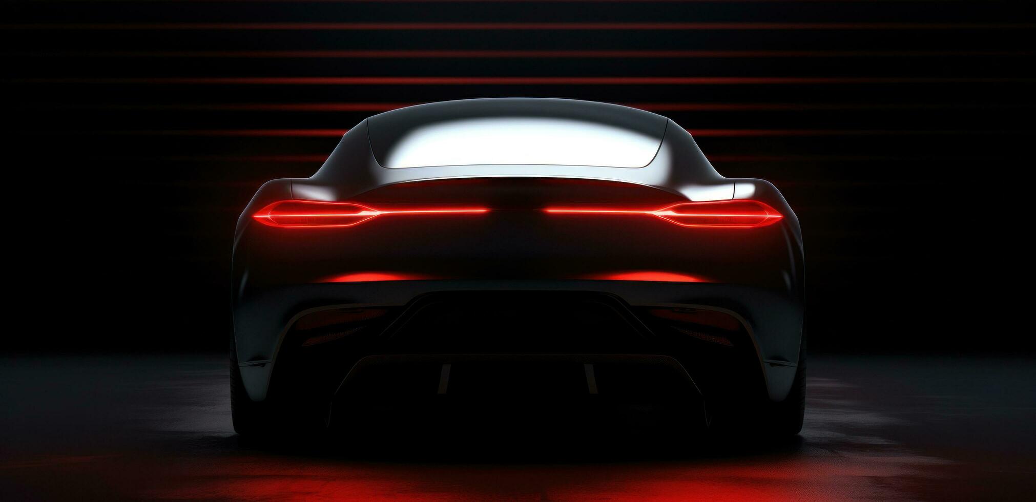 AI generated the back of an electric car in night, photo