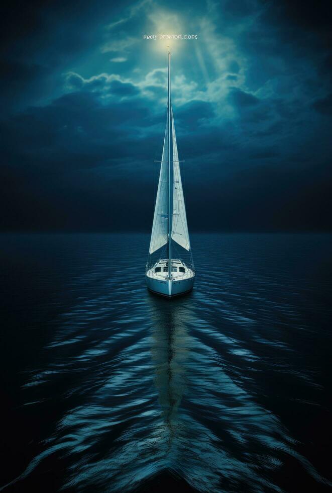 AI generated a photo of a sailboat floating through the water