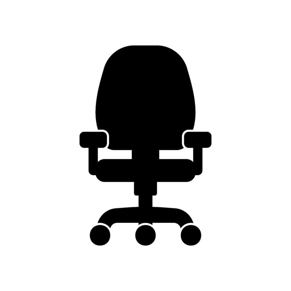 Office chair icon for sit when working vector