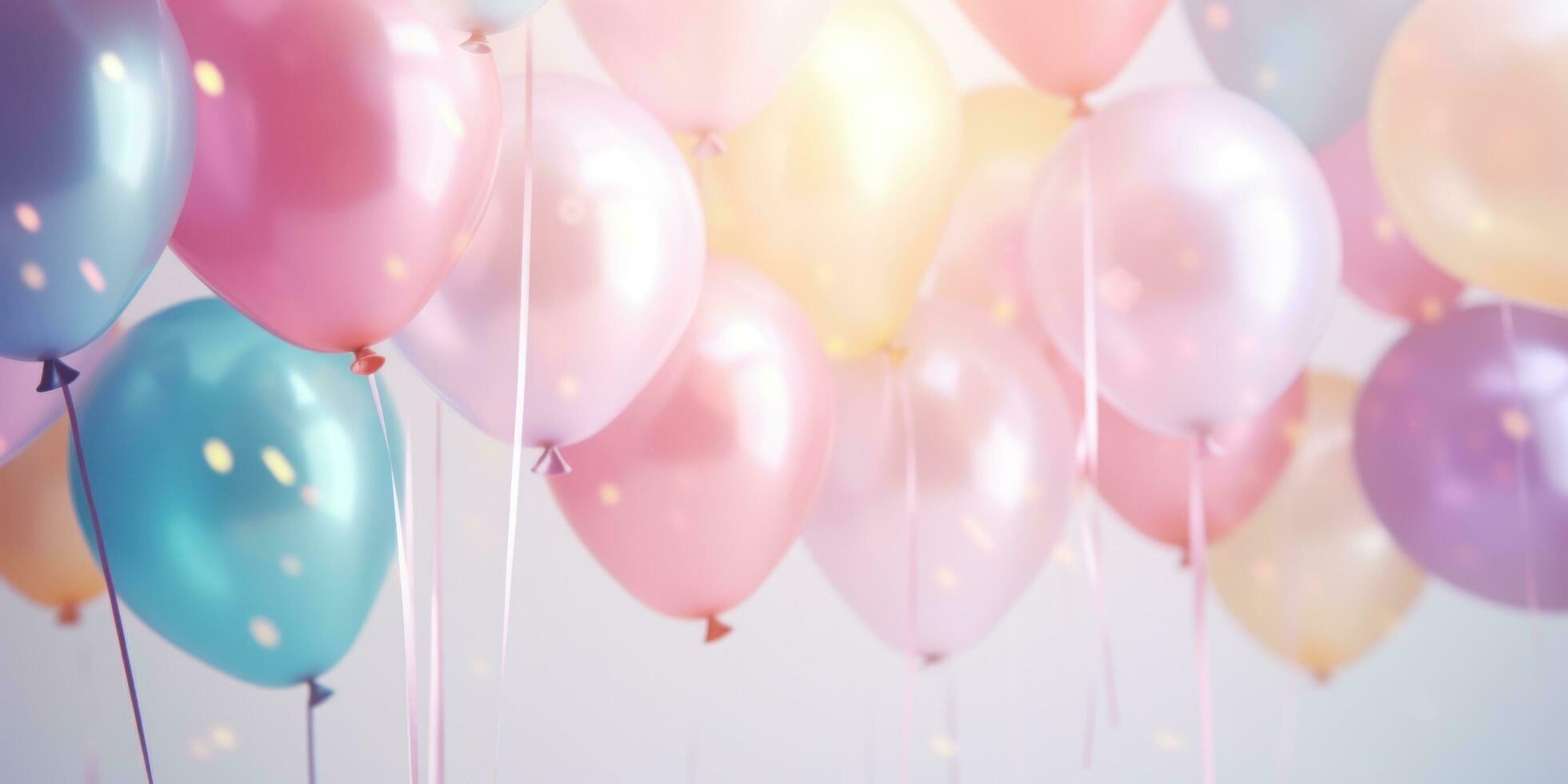 AI generated an image of birthday balloons with a gift photo