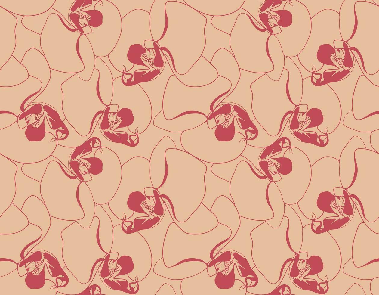 Floral pattern seamless background. Foliage and flower wallpaper design of nature. vector