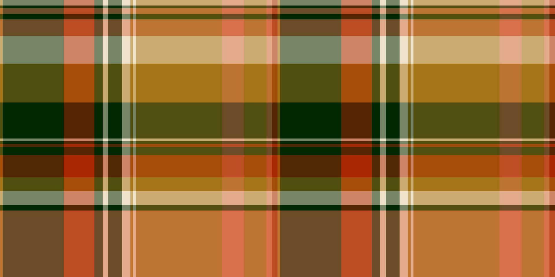 Infant pattern textile check, ethnic texture tartan fabric. Simple vector background seamless plaid in orange and amber colors.