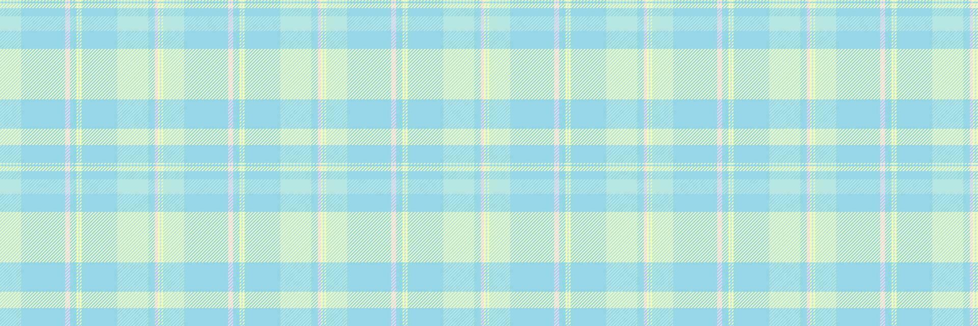Curtain check vector background, softness pattern fabric tartan. Proud seamless textile texture plaid in light and cyan colors.