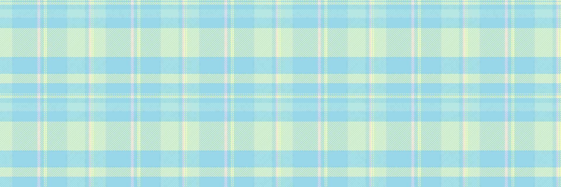 Curtain check vector background, softness pattern fabric tartan. Proud seamless textile texture plaid in light and cyan colors.