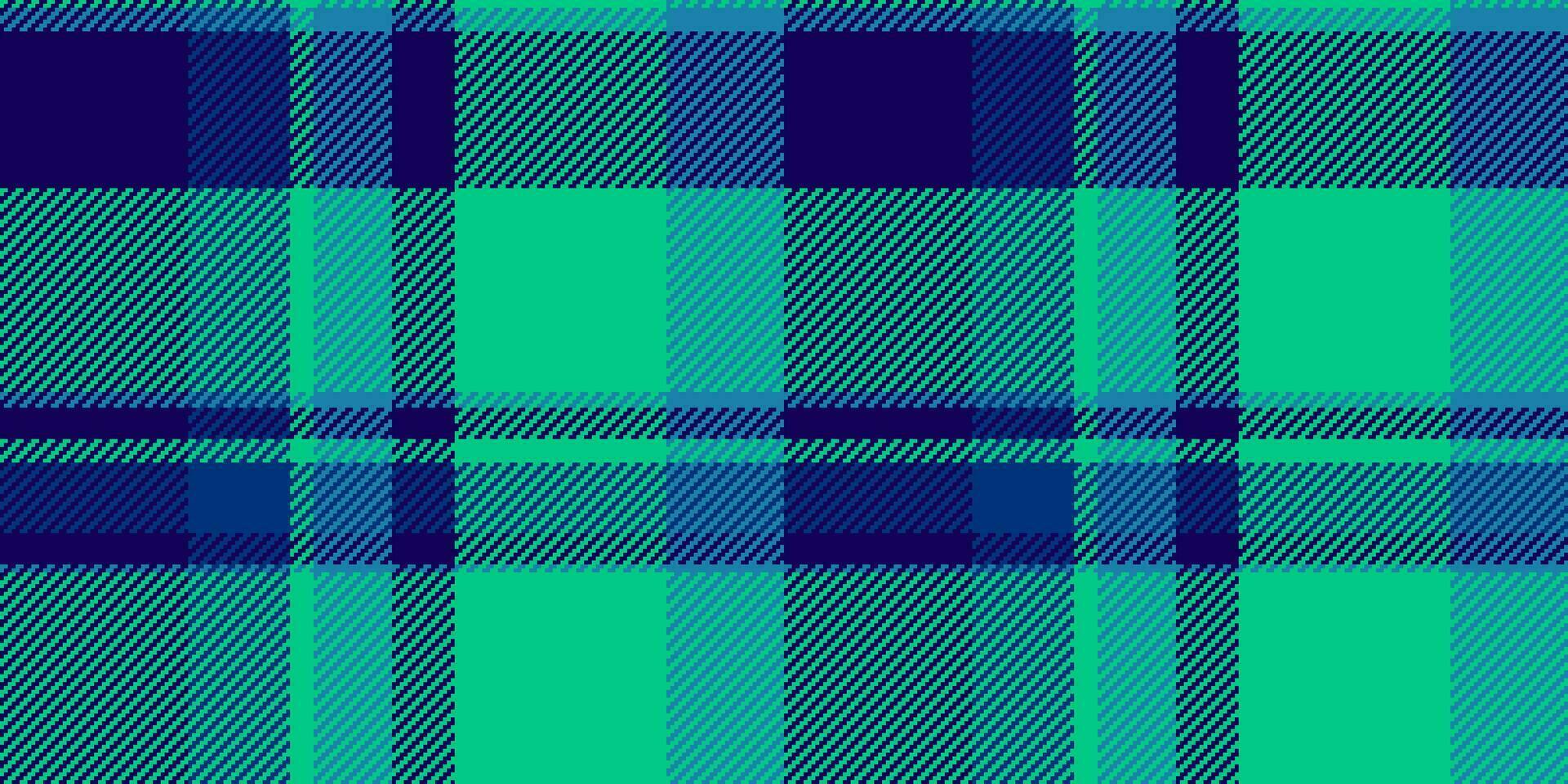 Harmony vector tartan plaid, suit textile check fabric. Arabic seamless pattern background texture in teal and indigo colors.