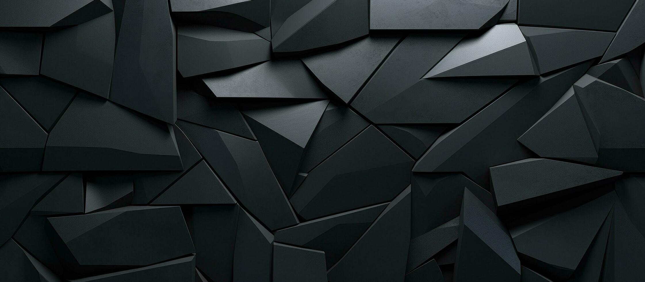 AI generated black geometric background for video production photo