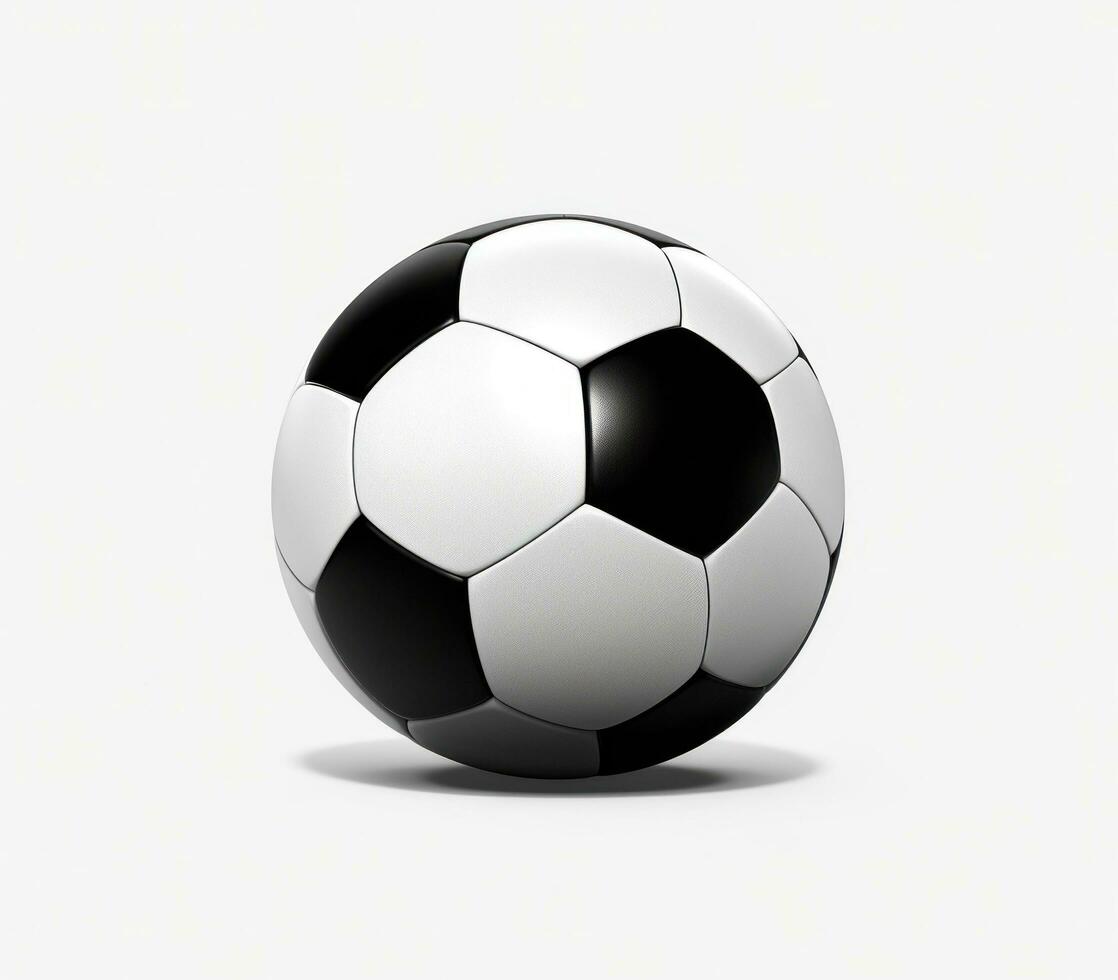 AI generated black and white soccer ball on a transparent background photo