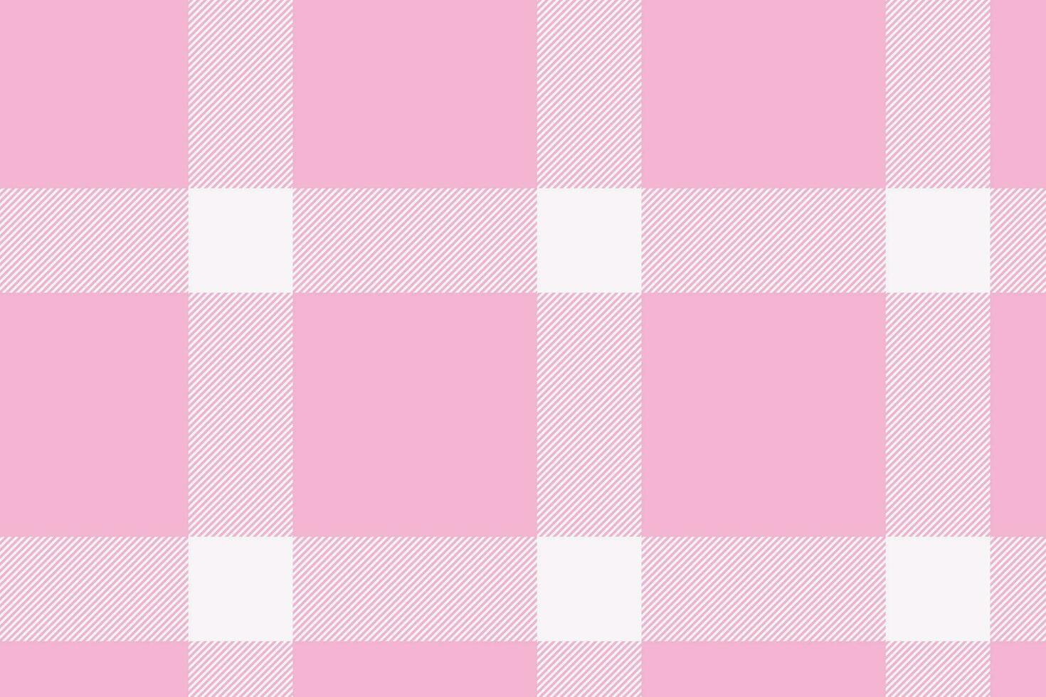 Plaid background, check seamless pattern in pink. Vector fabric texture for textile print, wrapping paper, gift card or wallpaper.