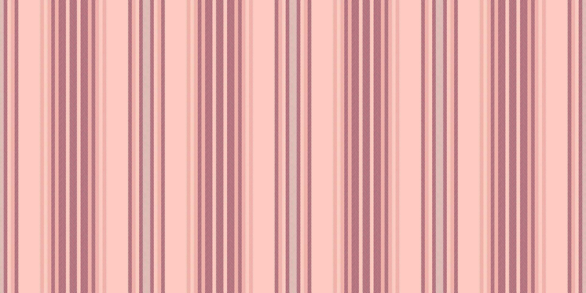 anuncio tela sin costura líneas, tranquilo vector antecedentes vertical. clásico textura raya modelo textil en ligero y rosado colores.