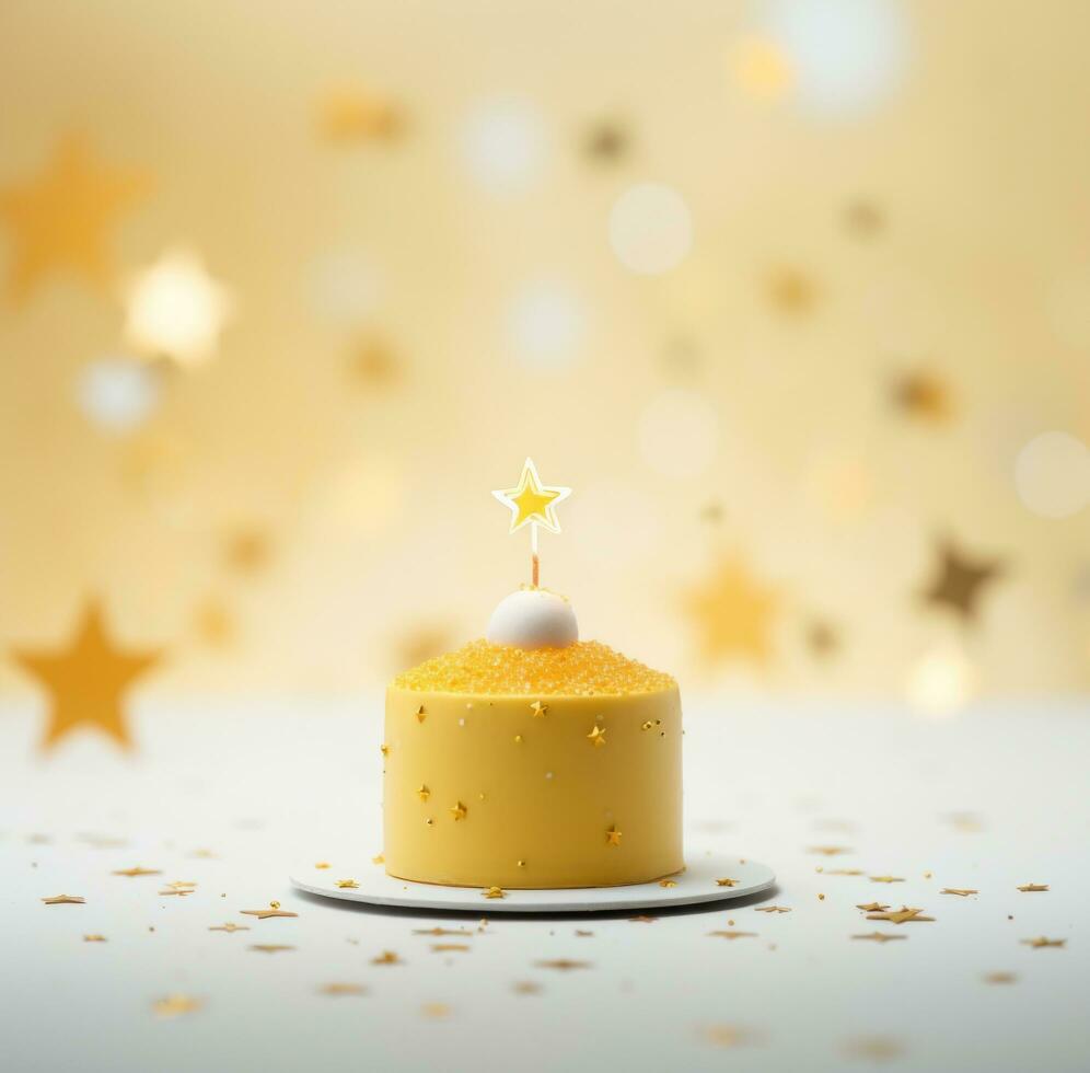 AI generated one of the stars on the birthday cake photo