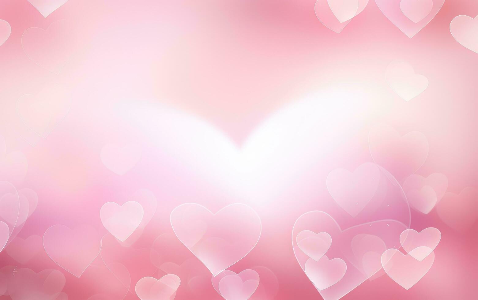 AI generated pink heart shaped background valentine's day photo