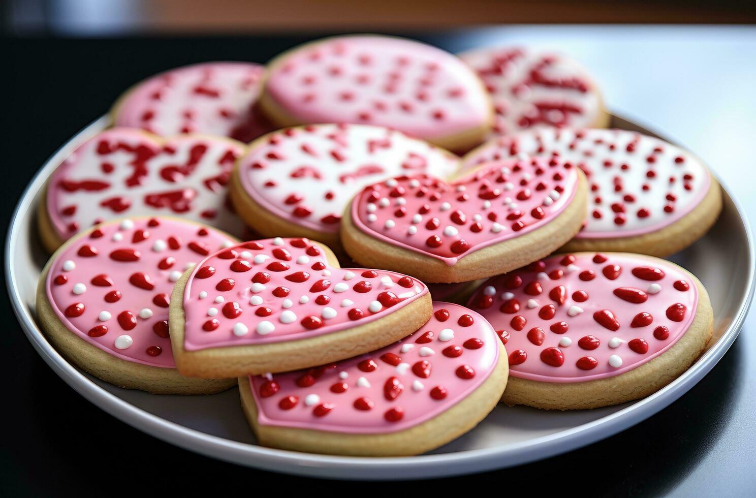 AI generated valentine's day cookies to make a cake from scratch photo