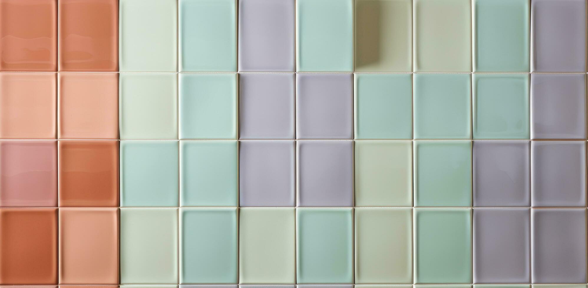 AI generated two different colors of tile against the wall photo