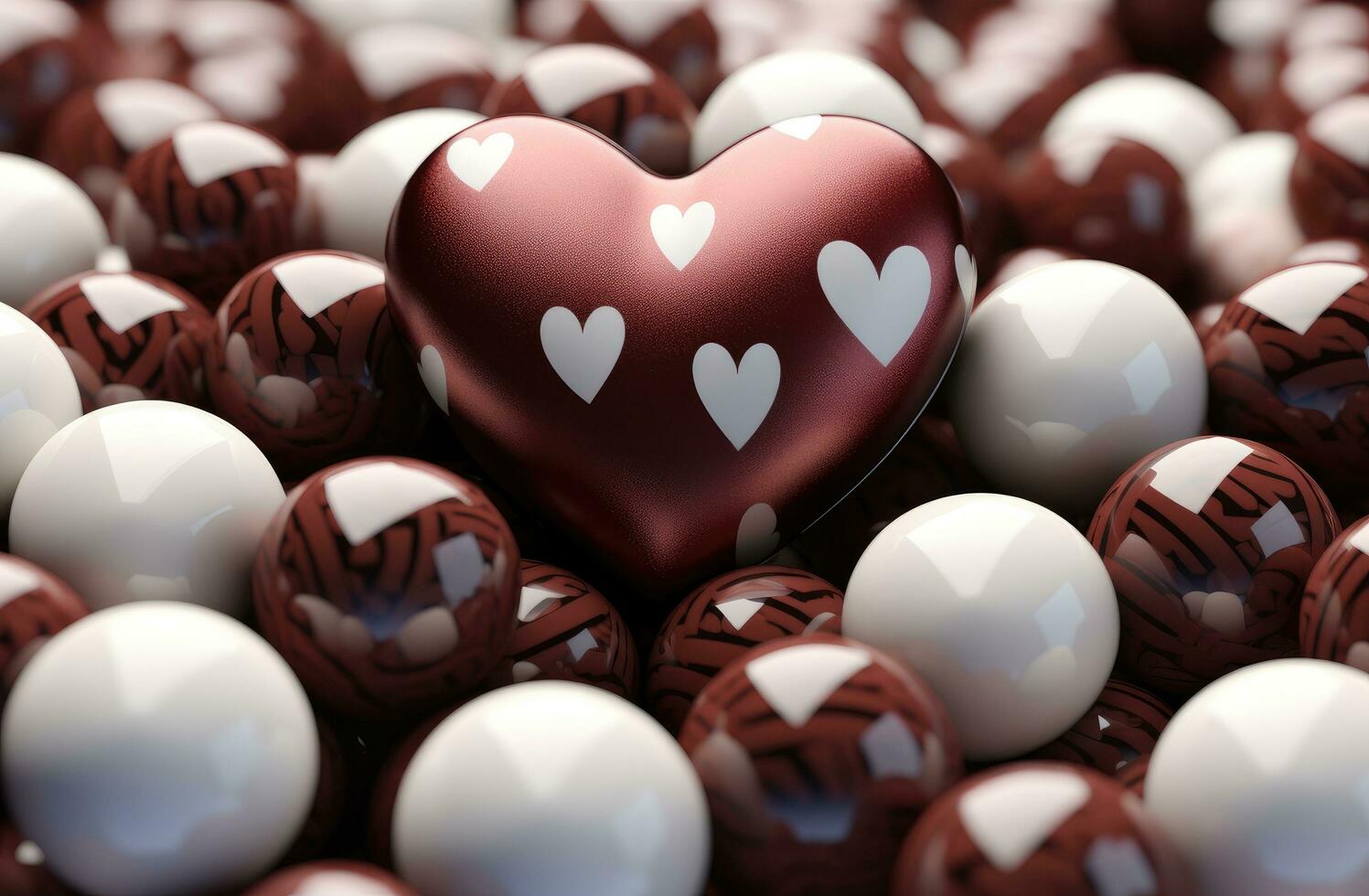 AI generated some chocolate hearts wallpaper collection photo