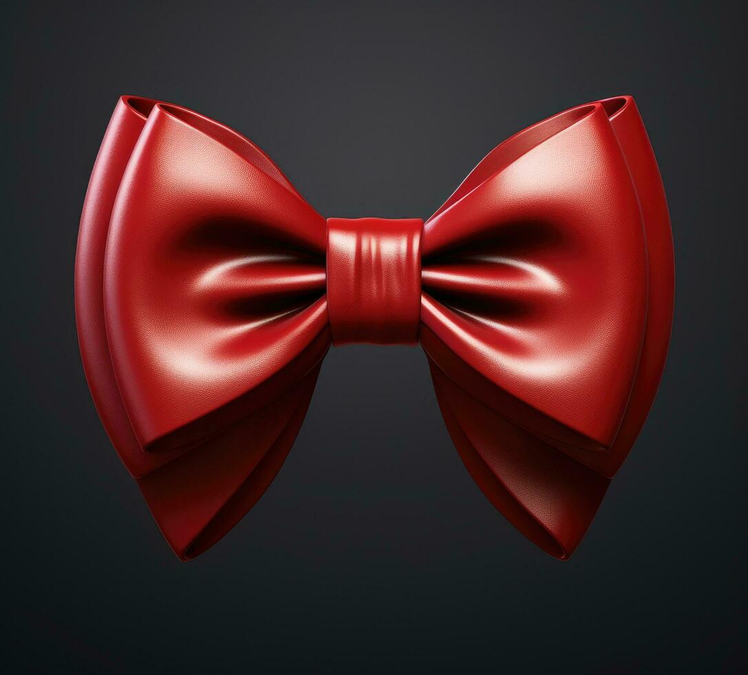 AI generated red bow clipart photo