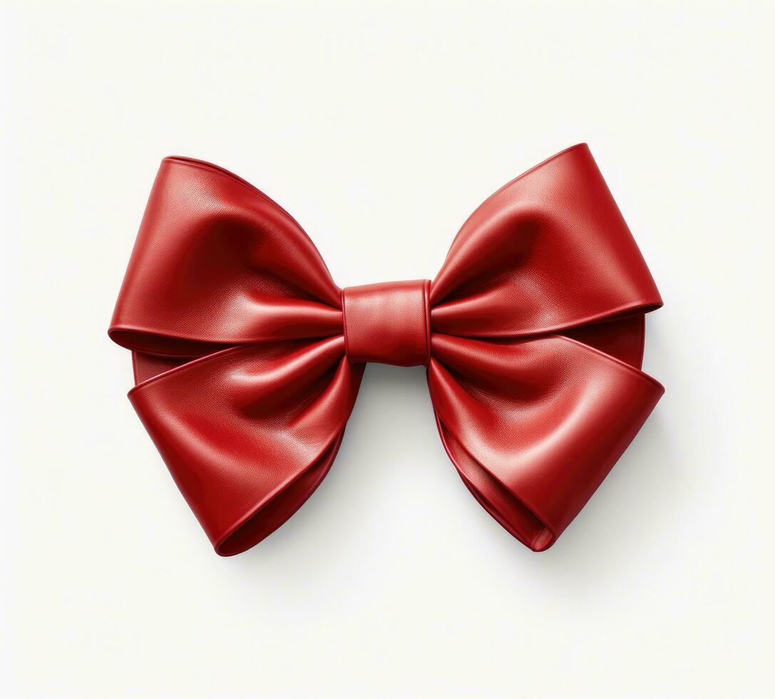 AI generated red bow clipart photo