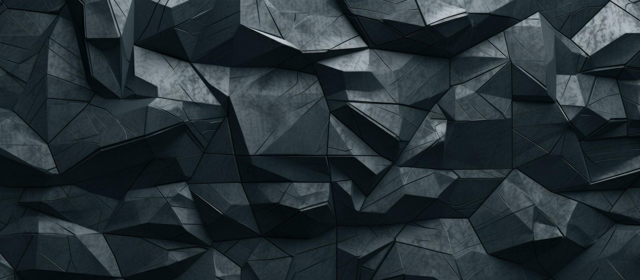 AI generated the walls of a bedroom are decorated with black tiles photo