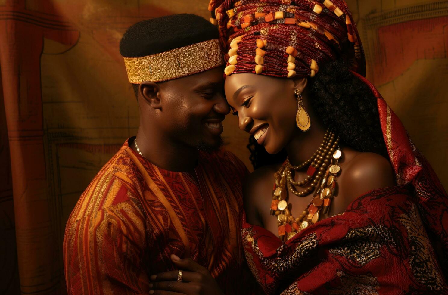 AI generated wedding photography of love africa photo