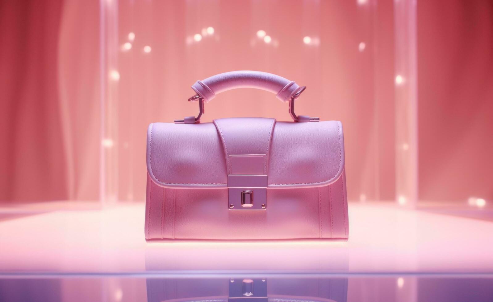 AI generated pink purse stock video footage photo