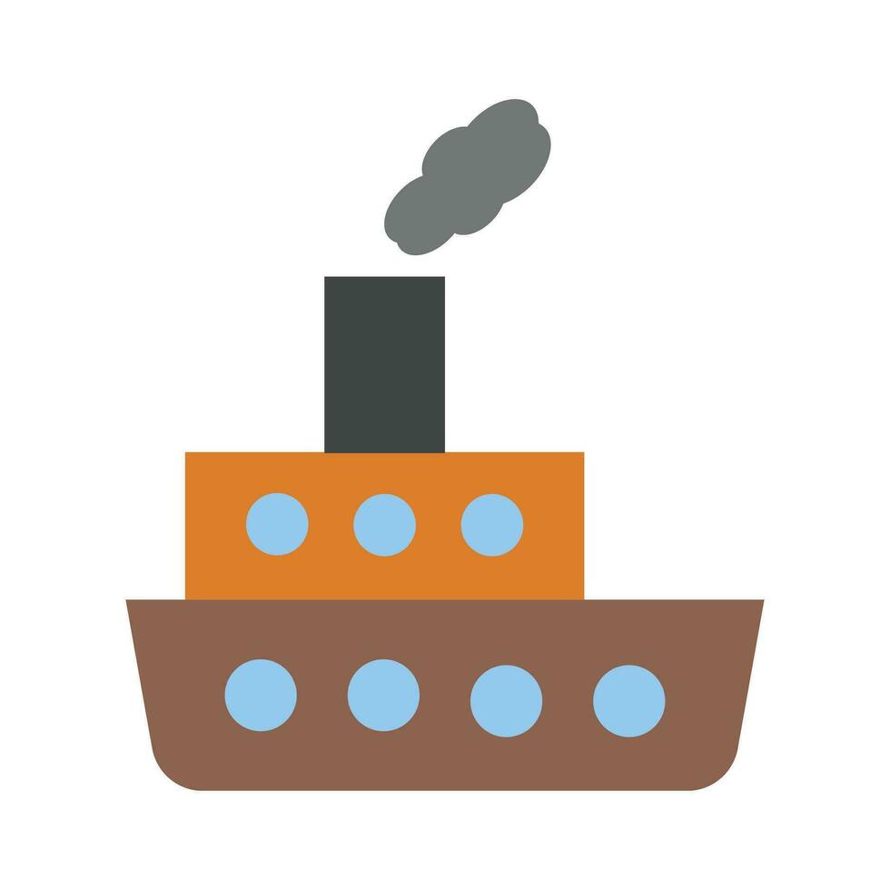 Steamboat Vector Flat Icon For Personal And Commercial Use.