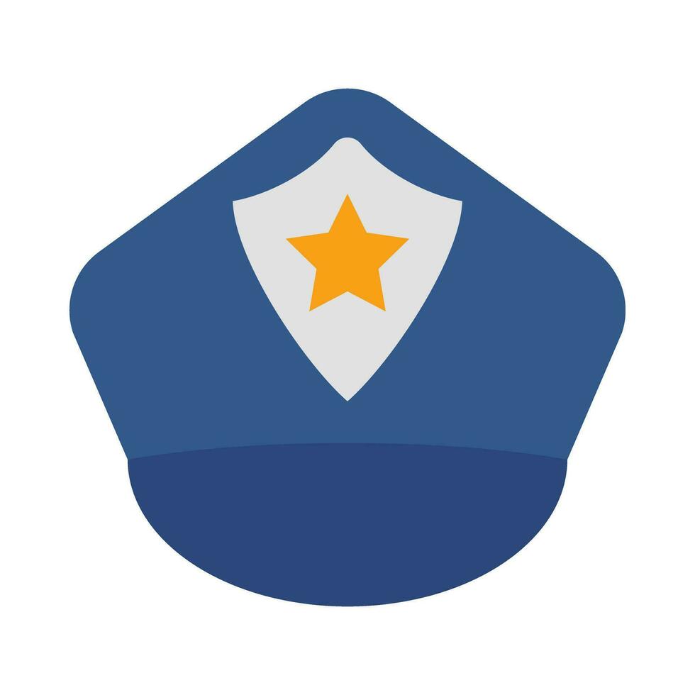 de policía sombrero vector plano icono para personal y comercial usar.