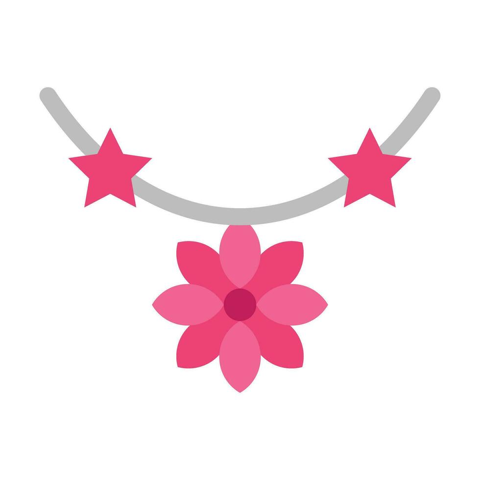 Flower Necklace Vector Flat Icon For Personal And Commercial Use.