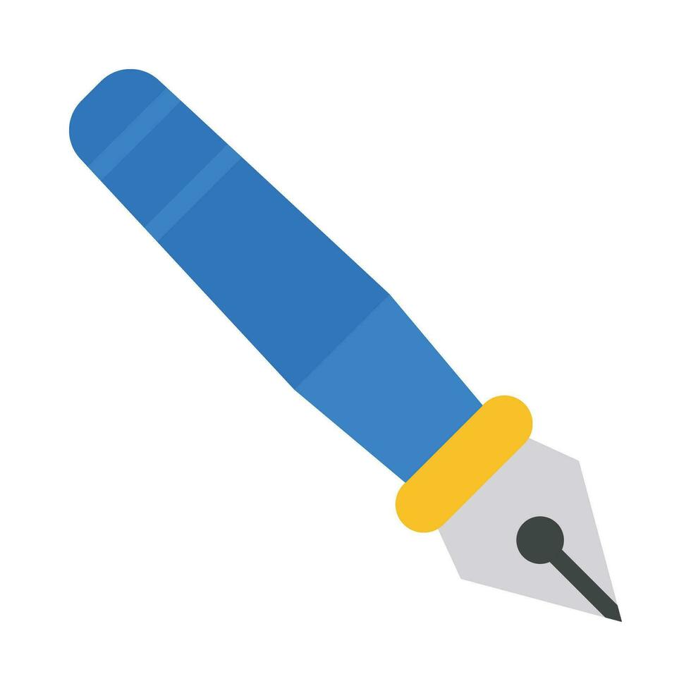 Fountain Pen Vector Flat Icon For Personal And Commercial Use.