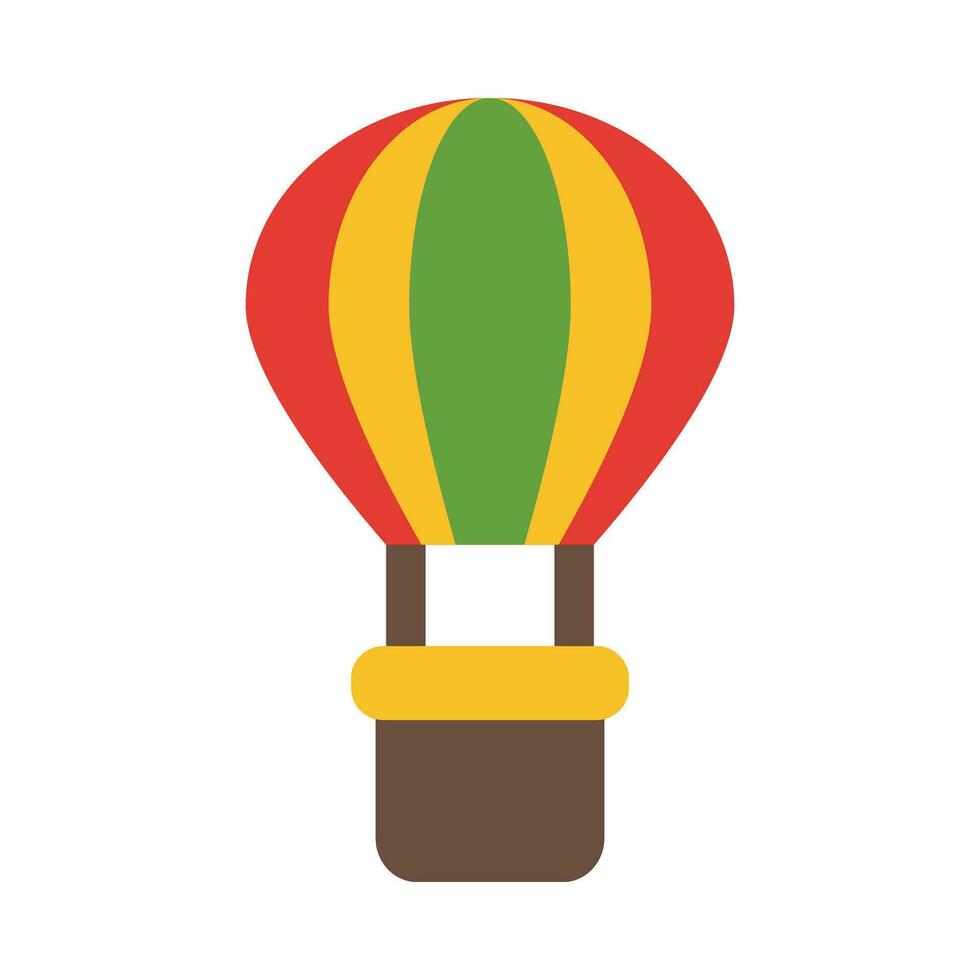 Hot Air Balloon Vector Flat Icon For Personal And Commercial Use.