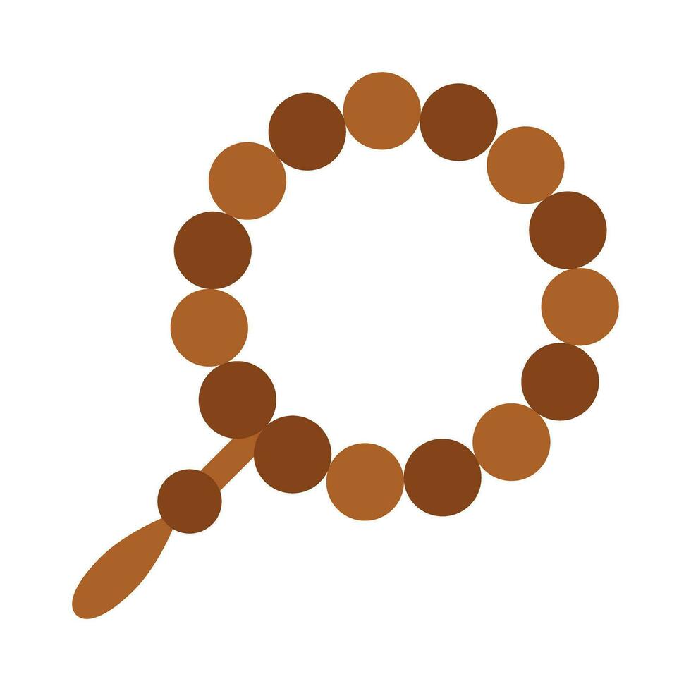 Prayer Beads Vector Flat Icon For Personal And Commercial Use.