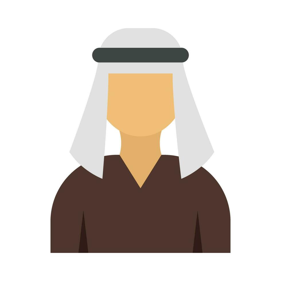 Islamic Man Vector Flat Icon For Personal And Commercial Use.