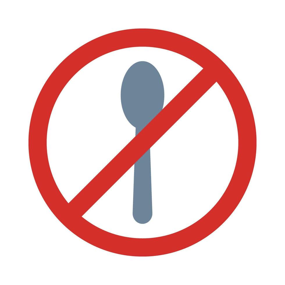 No Food Vector Flat Icon For Personal And Commercial Use.