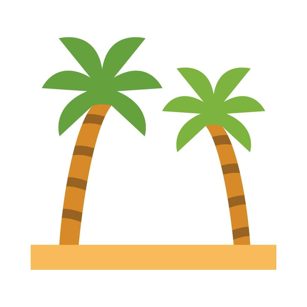 Coconut Tree Vector Flat Icon For Personal And Commercial Use.