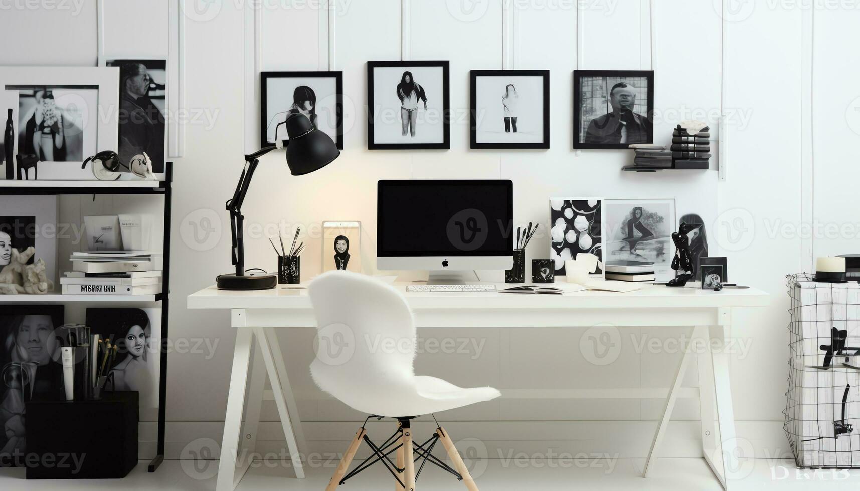 AI generated Unveiling Simplicity in Study and Work Spaces photo