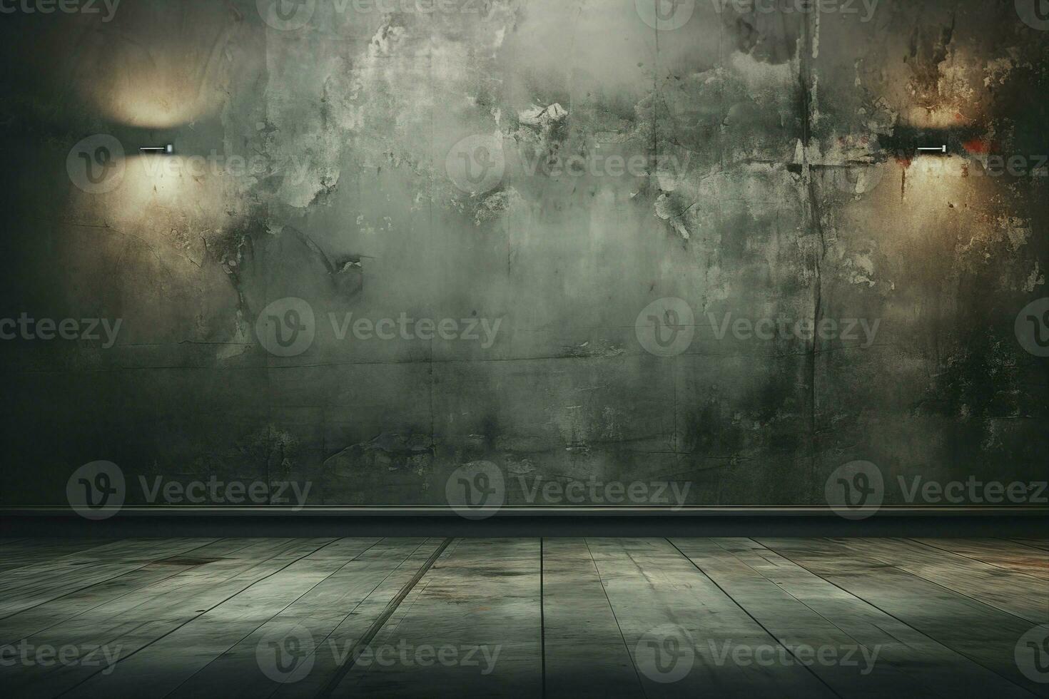 AI generated empty mockup of grunge interior background. generative ai. photo