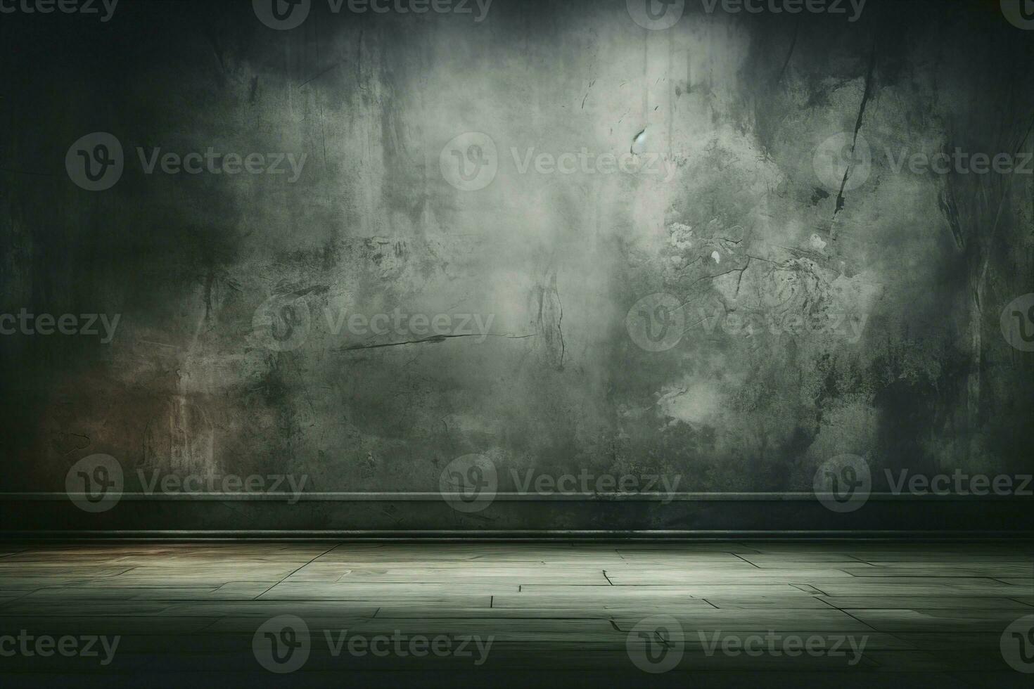 AI generated empty mockup of grunge interior background. generative ai. photo