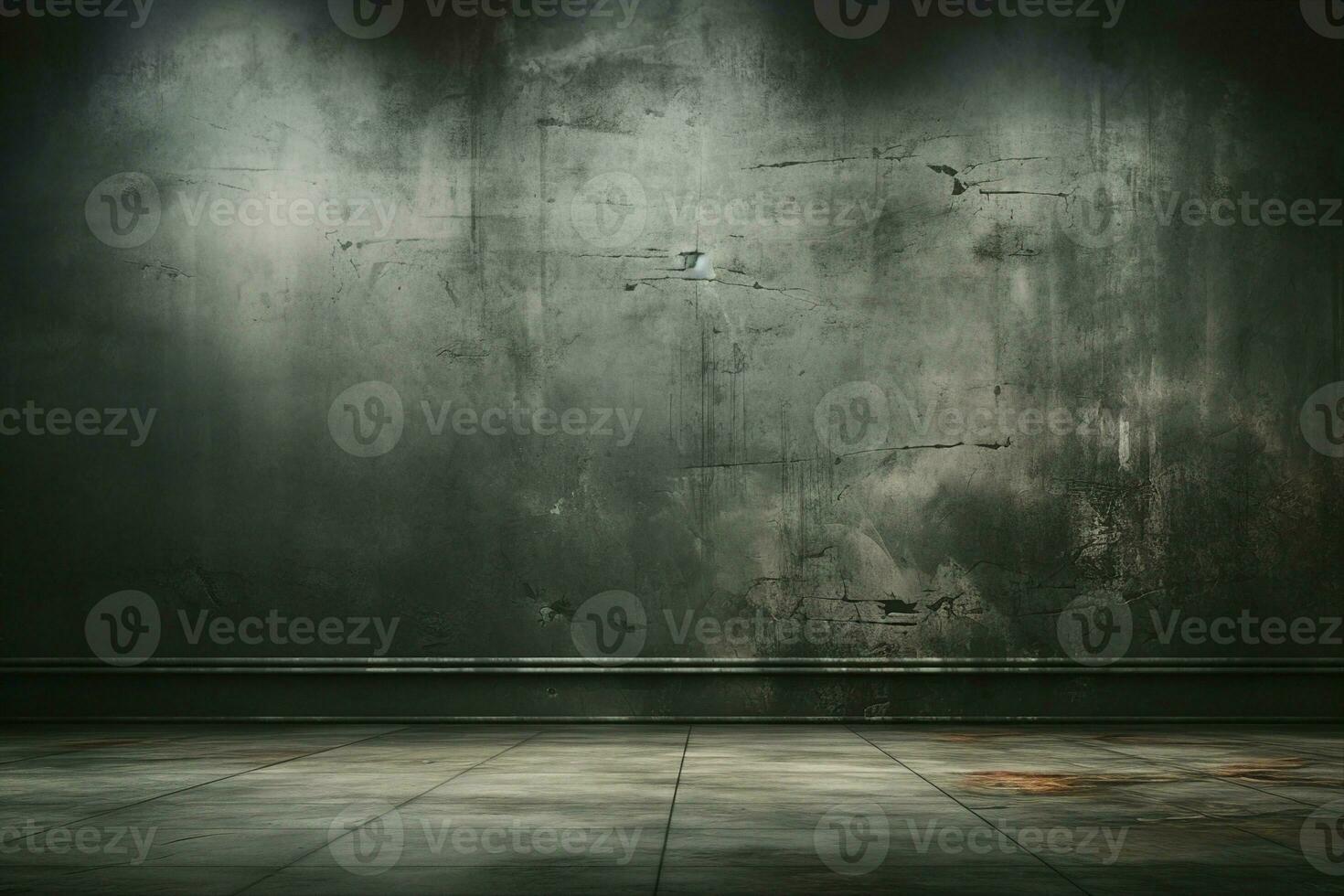 AI generated empty mockup of grunge interior background. generative ai. photo