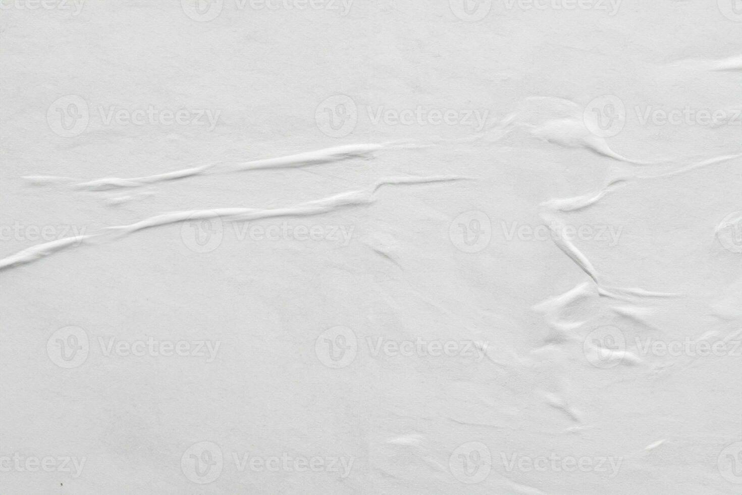 Blank white crumpled and creased paper poster texture background photo